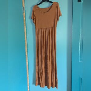 Daily Ritual Rusty Brown Maxi Dress